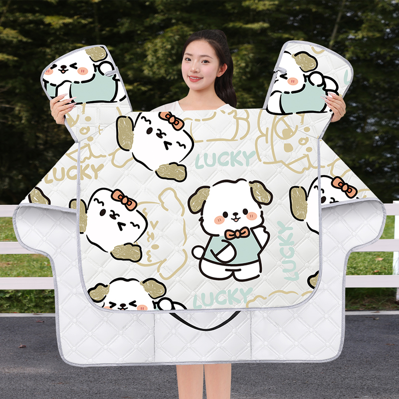 电动车挡风被夏季薄款防水防雨小型电瓶摩托车防晒遮阳罩夏天防风 - 图0