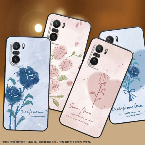 适用小米POCOF3手机壳F4防摔F4GT相框粉玫瑰XiaomiPOCOF5PRO商务POCOF6Pro/F7Ultra高级感24069PC21G保护套 - 图1