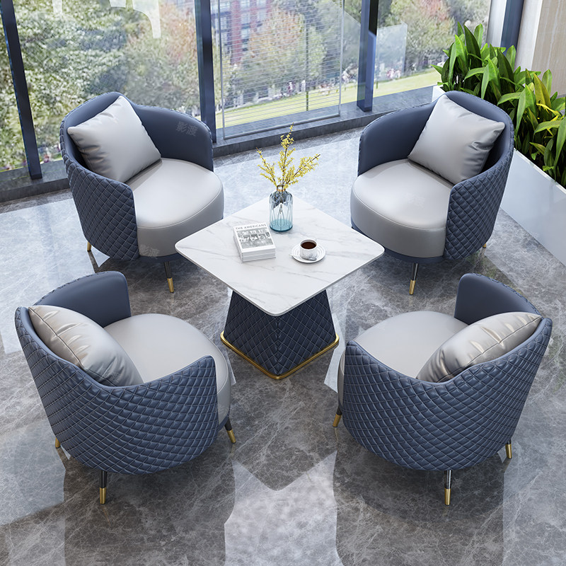 简约轻奢单人沙发茶几组合休闲酒店接待售楼处洽谈桌椅美容院会客,淘宝优惠券,粉丝福利购,淘宝优惠卷