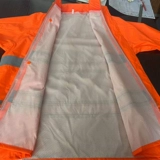 Дождевик, оранжевые светоотражающие раздельные искусственные штаны