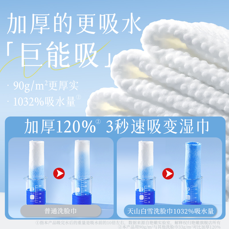 悬挂式洗脸巾新疆纯棉一次性棉柔擦脸面巾婴儿宝宝旗舰店官方正品 - 图1