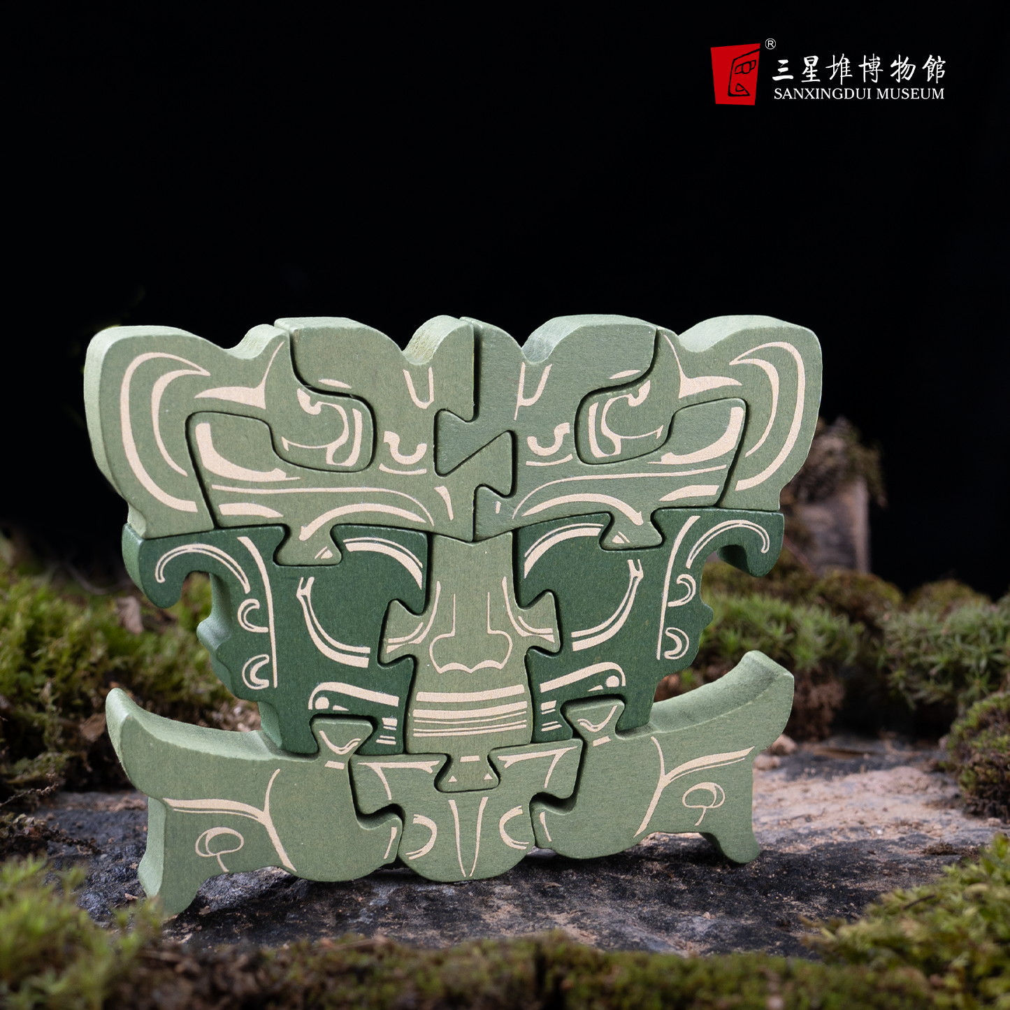 三星堆博物馆文创木质榫卯拼图立体拼图摆件装饰品创意礼物送朋友 - 图1