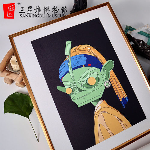 三星堆博物馆文创装饰画创意礼物送朋友领导旅游纪念品摆件挂画 - 图0