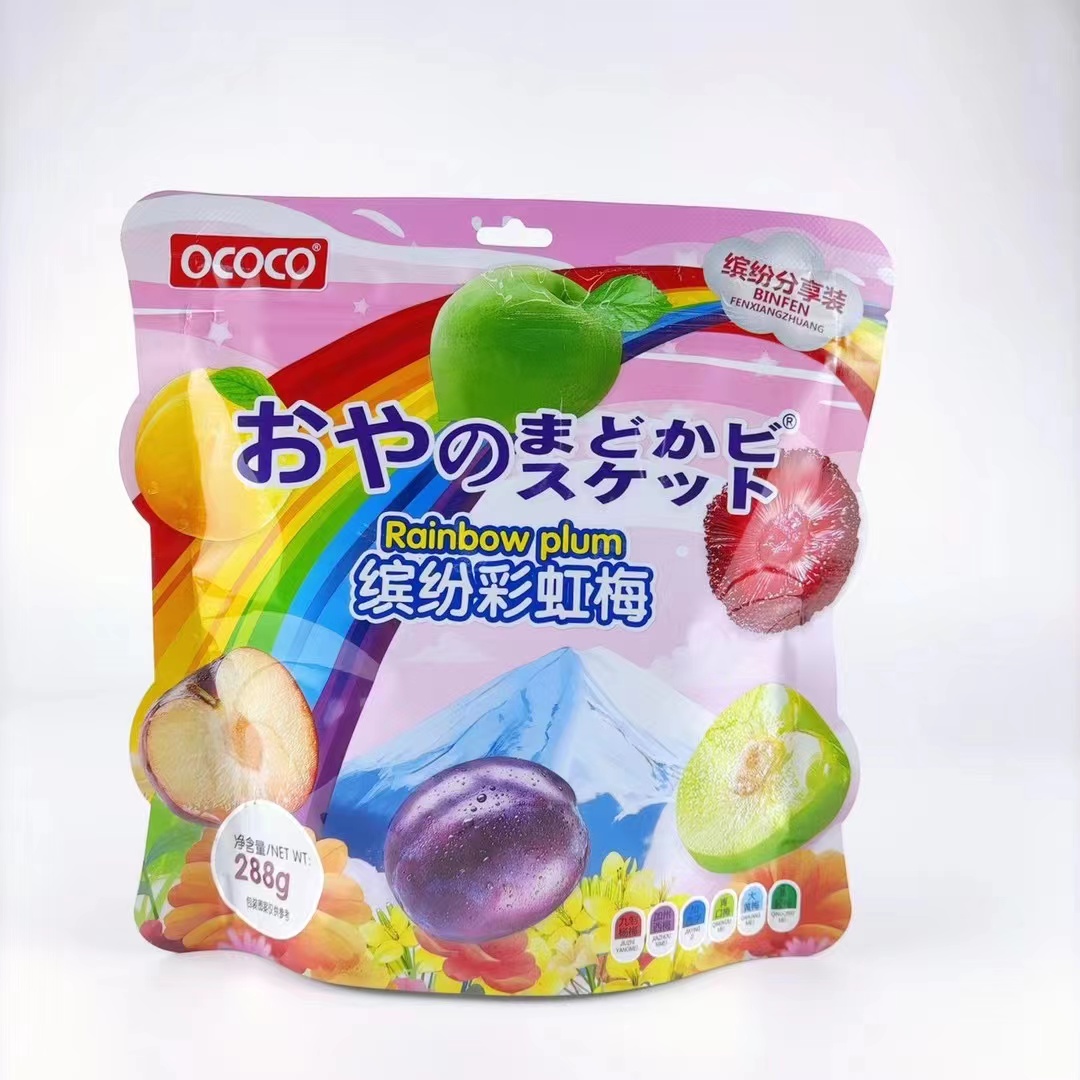 OCOCO厚肉青口梅.厚肉加应子.缤纷彩虹梅 - 图0