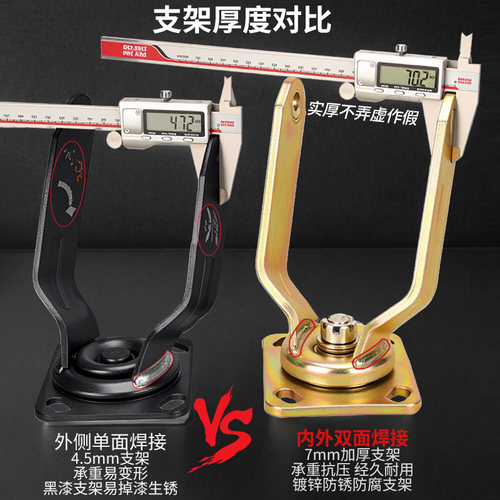 奕辰充气万向轮轮子打气轮胎重型10寸充气轮子手推车刹轮胎小轱辘 - 图2