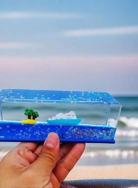 送朋友生日礼物纪念品友谊永不翻船入油流沙激励男生书桌面摆件