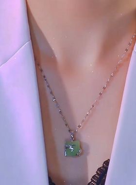 新款福气满满小方糖项链