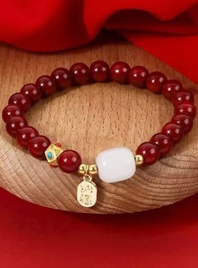 新款福牌红砂手串女网红爆款