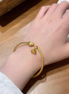 复古设计感两世欢莲蓬手镯女网红爆款轻奢气质百搭可调节手镯女
