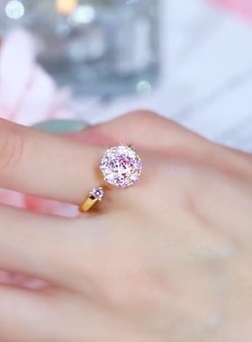 韩版时来运转戒指开口可调转动戒指女抖音网红同款气质简约戒指女