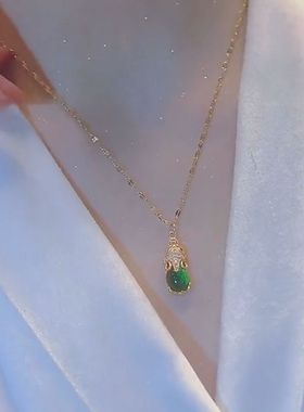 高级感钛钢貔貅招财转运项链女网红百搭防过敏不褪色玫瑰金锁骨链