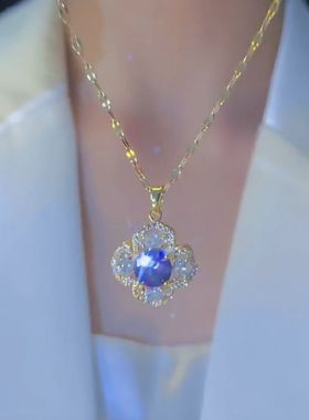 高级感四叶花朵项链女网爆款轻奢