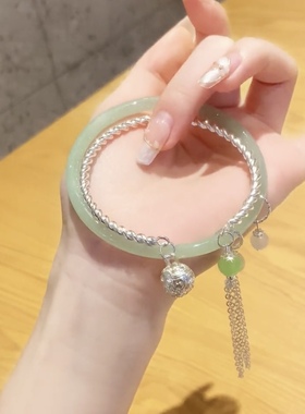 轻奢平安流苏双拼手镯