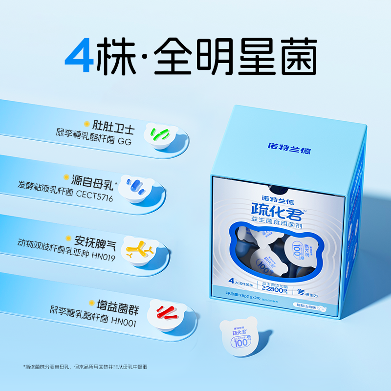 诺特兰德疏化君益生菌双歧杆菌活性菌益生元4大明星菌株