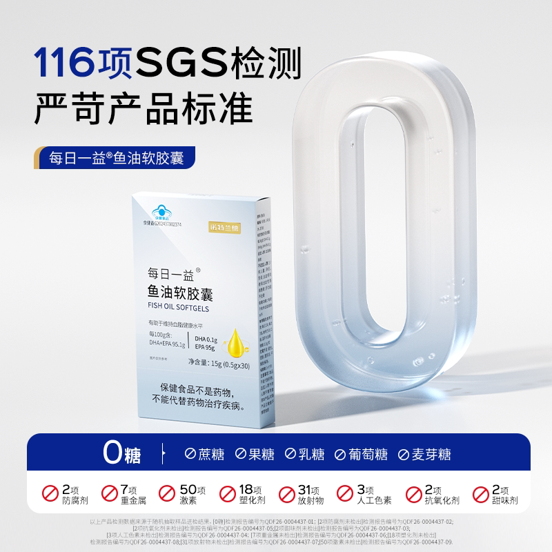 诺特兰德95鱼油软胶囊omega3高浓度epa深海鱼油dha欧米茄3旗舰店