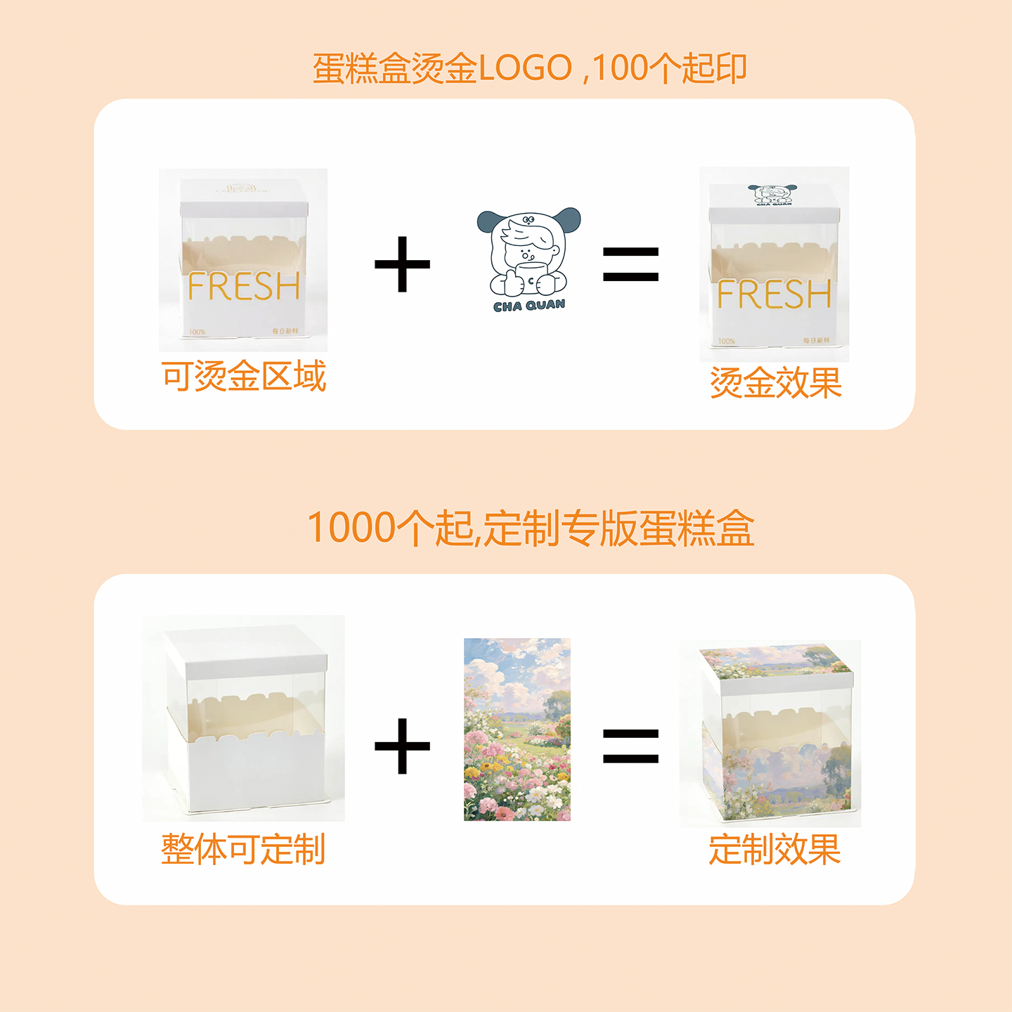 生日透明蛋糕盒6寸8寸10寸包装盒方形包装盒子腰封圆形双层加高