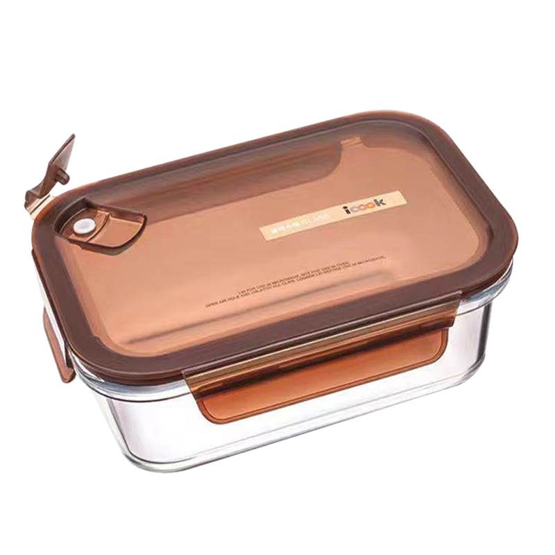 iCook饭盒便当盒学生分格可加热玻璃保鲜盒密封碗带盖微波炉饭盒 - 图3