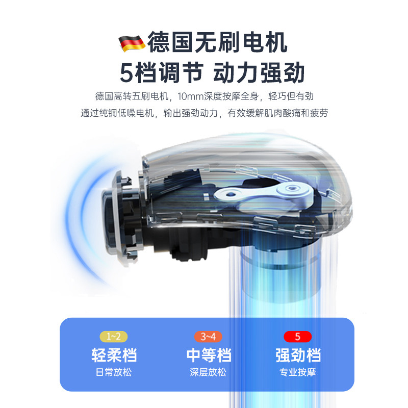 德国筋膜枪肌肉放松按摩器女生多功能肌颈膜枪背部腿健身电动手持,淘宝优惠券,粉丝福利购,淘宝优惠卷
