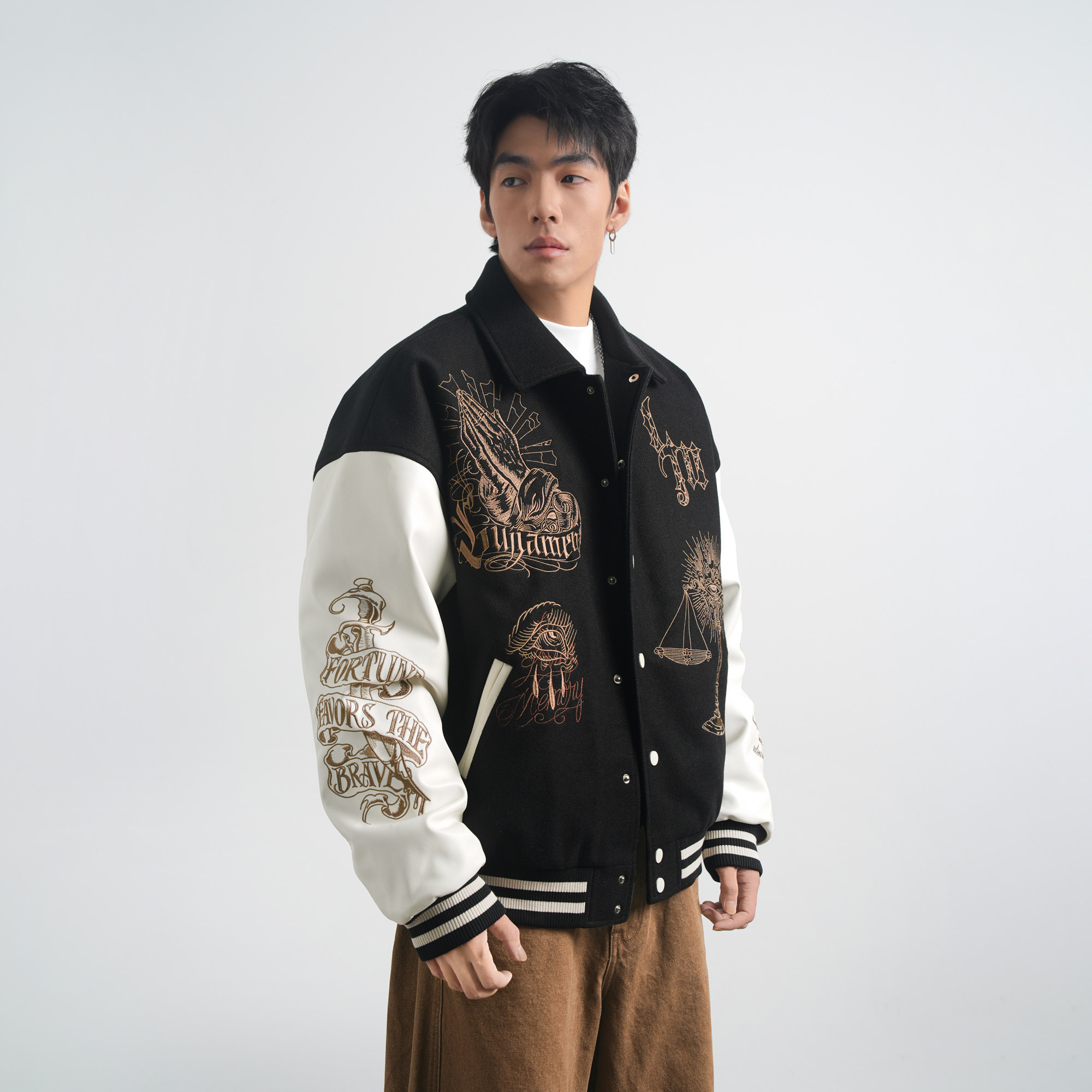 鹿家门加厚棒球服男士秋冬重工运动外套宽松大码保暖棉服时尚男装,淘宝优惠券,粉丝福利购,淘宝优惠卷