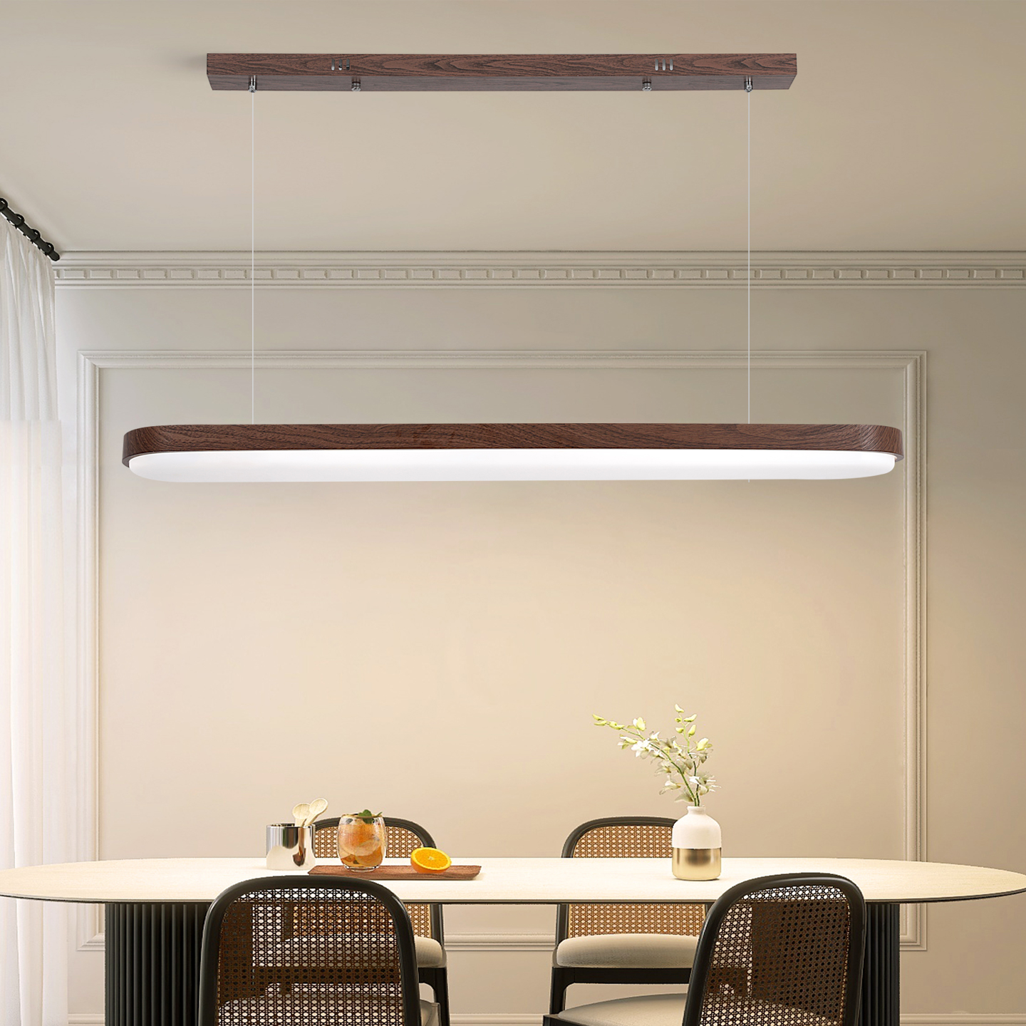 中古风餐厅吊灯2025年新款现代简约高级感直盘吧台餐厅灯复古灯具 - 图3