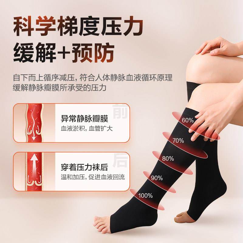 可孚医用静脉曲张弹力袜女男治疗型压力祙小腿医护款预防春夏长筒,淘宝优惠券,粉丝福利购,淘宝优惠卷