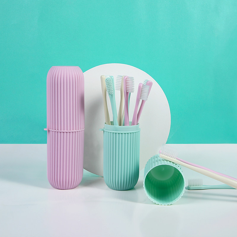 12支软毛带漱口杯家用男士女士牙刷 yicn牙刷/口腔清洁工具
