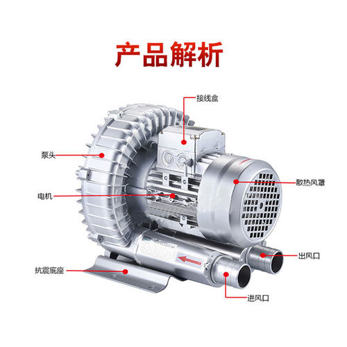 高压旋涡风机220V/380V 强力工业静音离心机旋涡式真空泵鱼塘增氧 - 图1