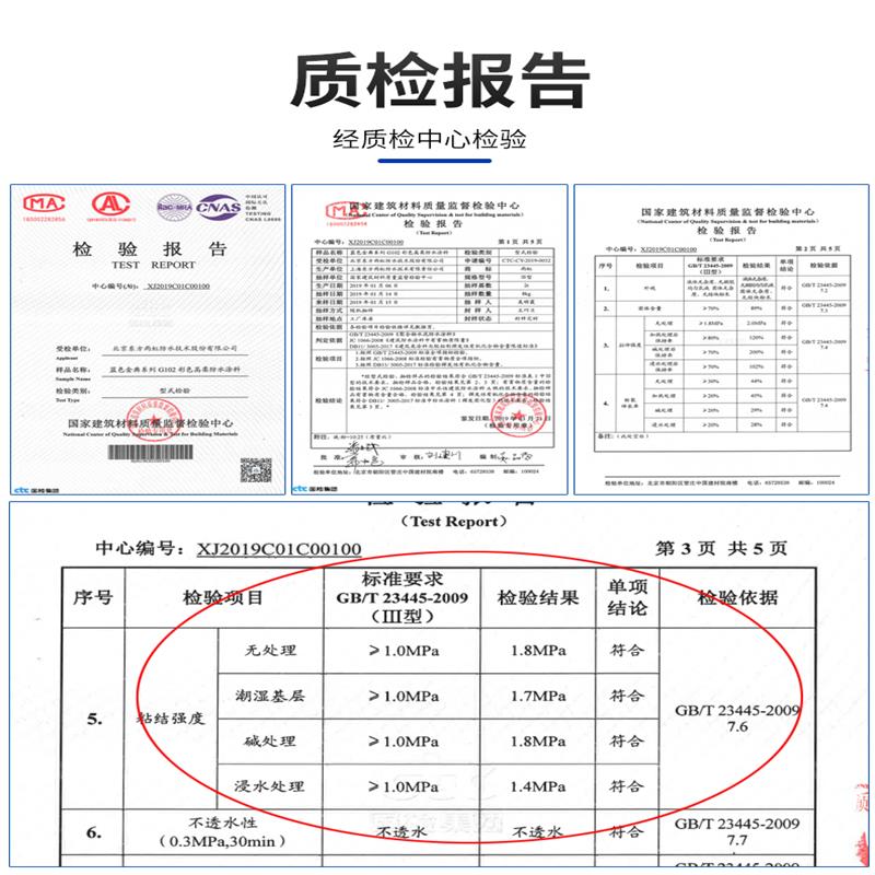 蓝色金0典G110MER3易涂G2高柔G01超1柔厨房卫生间防水涂料 - 图2