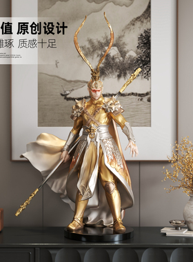 布科斗战胜佛齐天大圣客厅摆件