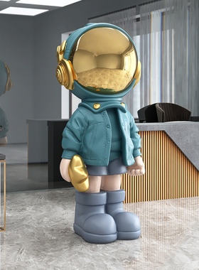 轻奢宇航员大型落地摆件办公室太空人店铺雕塑迎宾开业乔迁礼物
