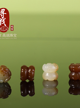 新疆且末料和田玉糖料糖玉并蒂莲