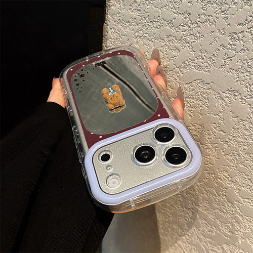 镜面钻石小熊适用oppoa6pro手机壳a6max卡通a6gt立体a6i带a5a3挂链a2x镜子r17亚克力r15补妆镜a93s硅胶a72a58 - 图3