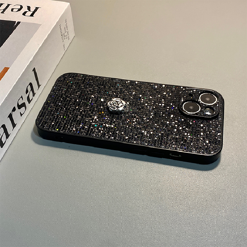 绒布亮片山茶花适用vivoy500手机壳y300pro秋冬y200i闪片y100立体y78+花朵y77e韩系y76s小众u3x轻奢z5十vivo - 图0