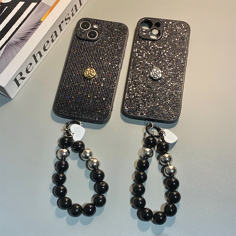 绒布亮片山茶花适用vivoy500手机壳y300pro秋冬y200i闪片y100立体y78+花朵y77e韩系y76s小众u3x轻奢z5十vivo - 图2