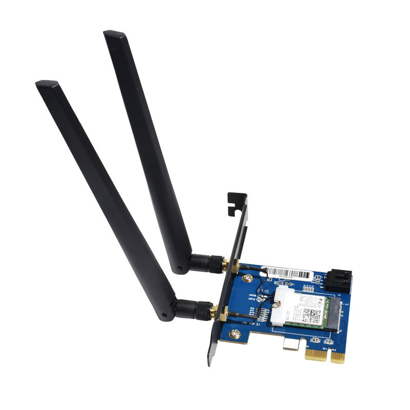 gxlinkstar Intel 7260 8260 8265ac 5G双频千兆内置无线网卡台式机PCI-E电脑wifi接收器蓝牙4.2 WiFi6 AX200 - 图1