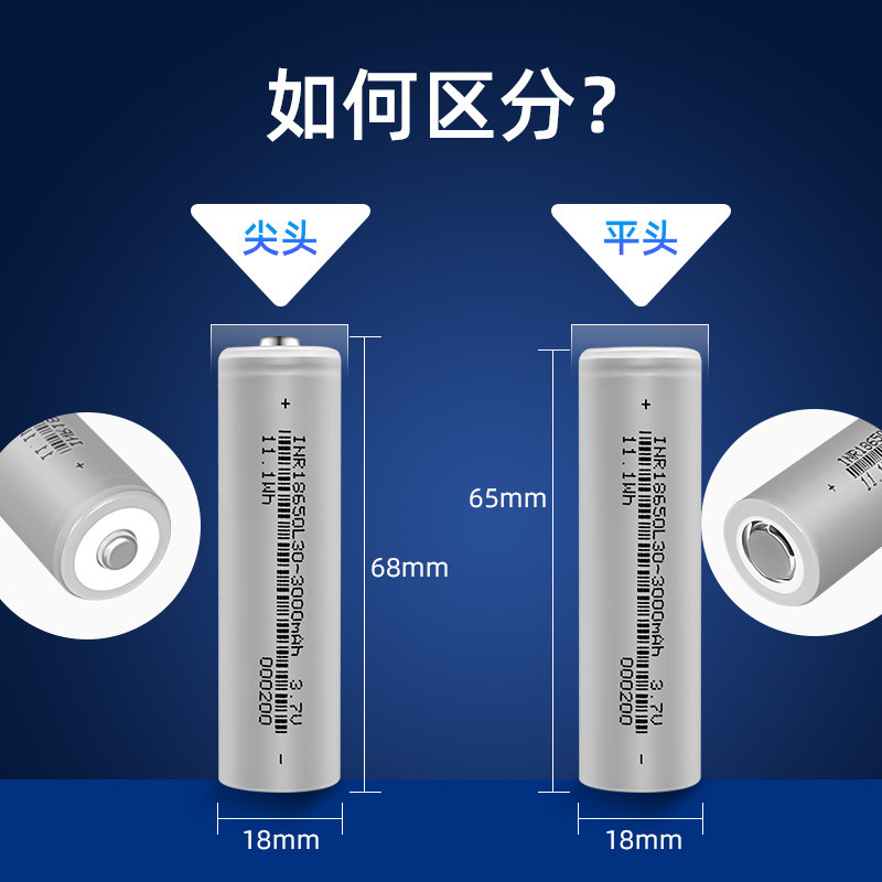 3000mAh大容量三元18650锂电池强光手电筒台灯收音机水平仪器键盘,淘宝优惠券,粉丝福利购,淘宝优惠卷