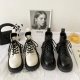 Martens, короткие сапоги на платформе со шнурками, подходят для весны и осени, коллекция 2022, подходят для подростков, визуально стройнят