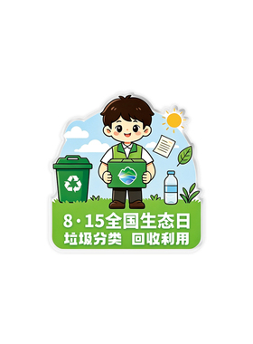 自然资源局林草局8.15全国生态日绿色环保宣传纪念礼品冰箱贴定制