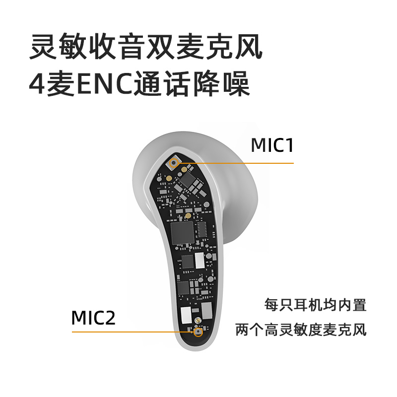 弱水时砂甲虫无线半入耳运动游戏超长待机音乐蓝牙高音质耳机5.3