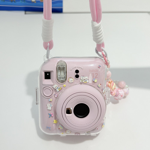 拍立得mini12/11迷你SE保护壳卡通挂绳配件适用富士相机的保护套 - 图3