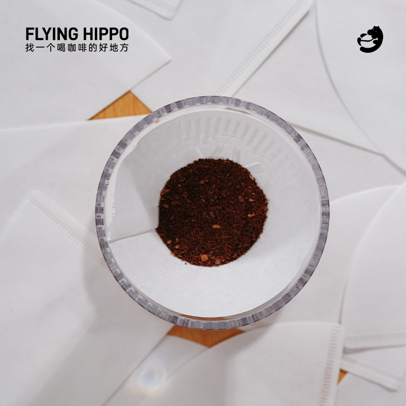 FLYINGHIPPO 手冲咖啡滤纸V01锥形原木滤纸 50片 - 图3