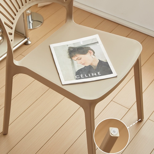 Обеденный стул для дома, прочный и стабильный, современный, простой, запасной стул для гостиной, столовой, штабелируемый пластиковый стул с толстой спинкой