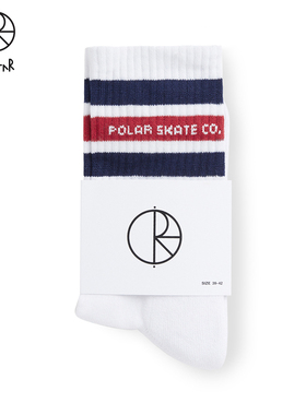 PolarSkateCo条纹撞色长袜