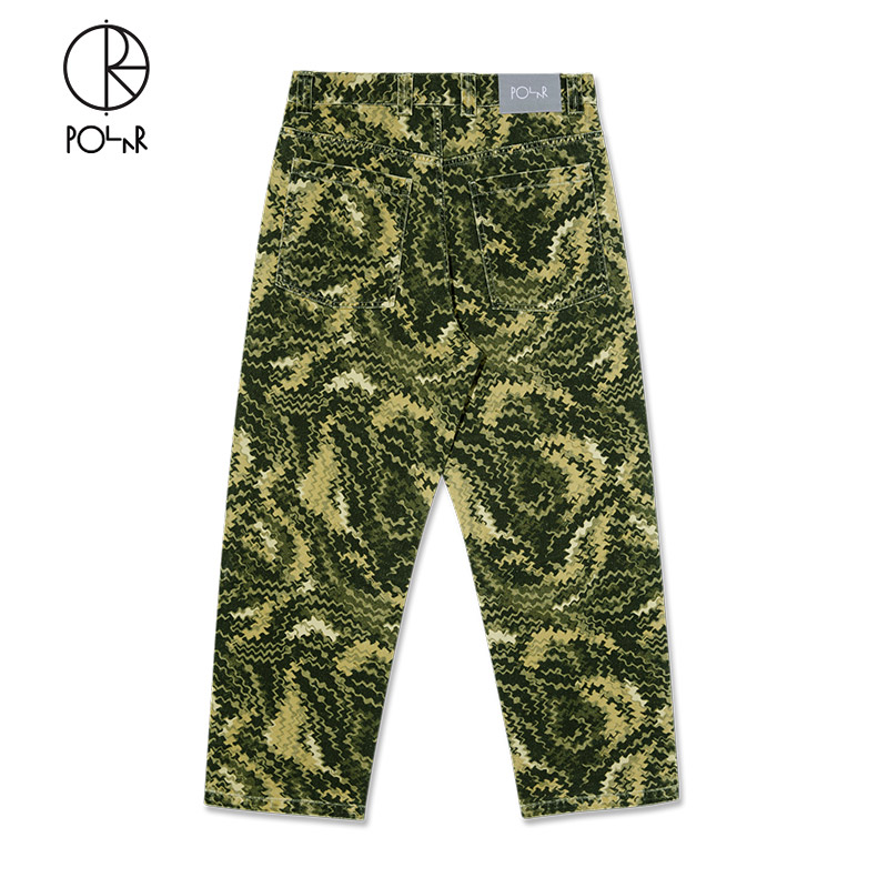 Polar Skate Co 93 Camo Work Pants蟒纹运动滑板工装牛仔长裤男-图0