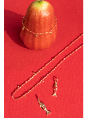 CHEZ LOOPS年年有鱼纳福套组项链 新年设计师款轻奢高级感叠戴链