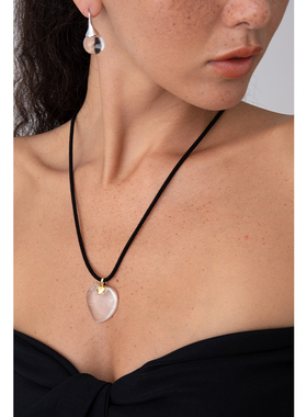 CHEZLOOPS粉白晶项链情人节礼物