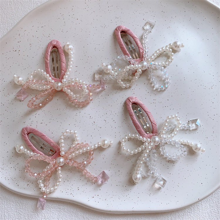 卷糖果儿童发夹串珠珍珠蝴蝶结发夹甜美发饰清新百搭发夹彩钻bb夹,淘宝优惠券,粉丝福利购,淘宝优惠卷