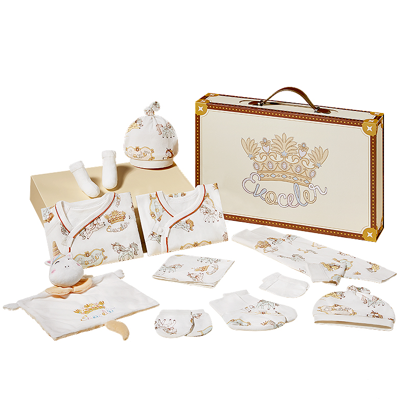 英国伊维诗乐新生儿衣服见面礼盒婴儿用品初生宝宝满月礼物套装