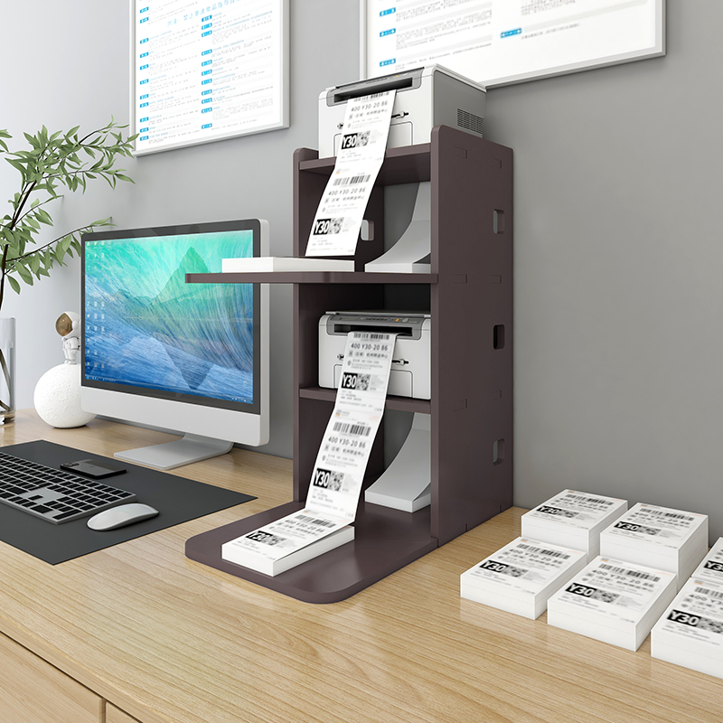 简约多层打印机架置物架收纳办公室桌面快递单面单打印小型支架子 - 图3