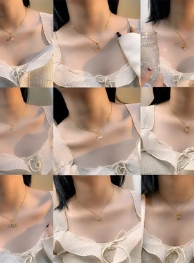 轻奢风荧光系列钛钢项链女小众